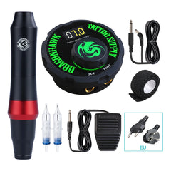 Tattoo Rotary Machine Pen Style Set Tattoo Kit LCD Power Pedal Tattoo Supply Free Delivery Permanent Makeup Machine Assortment