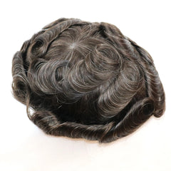 Ultra Thin Skin 0.04-0.05mm V-looped 100%Real Human Hair Men Toupee in stock Ready to ship