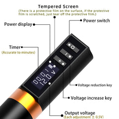 Wireless Tattoo Battery Pack For Tattoo Machine Stable 2A Output Pprofessional Tattoo Equipment Accessories