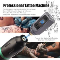 Wireless Tattoo Pen Kit With 15pcs Tattoo Needles 15ml Mixed Tattoo Ink Wireless Power  1500mAh Battery Working Time 4-8 Hours