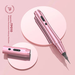 Wireless Tattoo Pen Machine  with 2 battery Rotary Tattoo Gun Pink Permanent Makeup Tattoo Machines Device Kit Eyebrow Pen