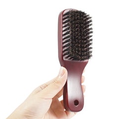 Wood Handle Boar Bristle Cleaning Brush Hairdressing Men Beard Brush Anti Static Barber Hair Styling Comb Shaving Tools