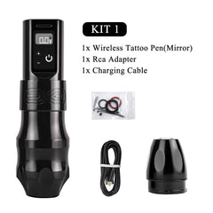 XNET Professional Wireless Tattoo Machine Pen Powerful Coreless Motor Two Battery Digital Display for Body Artist