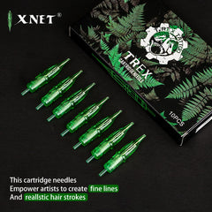 XNET Trex 20/40/60/80pcs RL RM Tattoo Cartridge Needles  Disposable Sterilized Safety Tattoo Needle for Cartridge Machines Grips