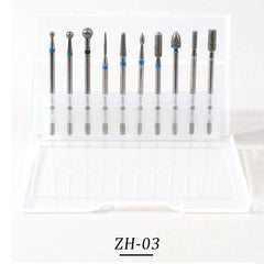 1 Set 3/32'' Nail Drill Bits Rotate Milling Cutter Manicure Pedicure Tool - Bellelooks