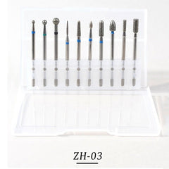 1 Set 3/32'' Nail Drill Bits Rotate Milling Cutter Manicure Pedicure Tool - Bellelooks