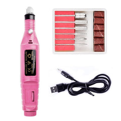 1 Set Mini Electric Nail Drill Machine Kit Nail Art Pen Pedicure - Bellelooks