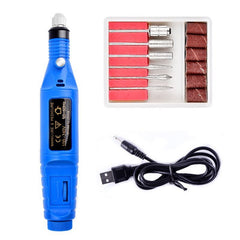 1 Set Mini Electric Nail Drill Machine Kit Nail Art Pen Pedicure - Bellelooks