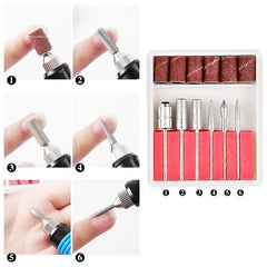 1 Set Mini Electric Nail Drill Machine Kit Nail Art Pen Pedicure - Bellelooks