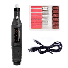 1 Set Mini Electric Nail Drill Machine Kit Nail Art Pen Pedicure - Bellelooks