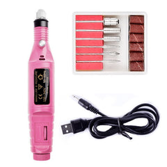 1 Set Mini Electric Nail Drill Machine Kit Nail Art Pen Pedicure - Bellelooks