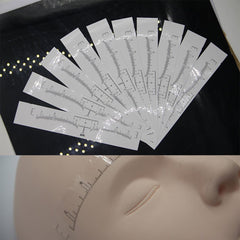 100Pcs Disposable Microblading Eyebrow Ruler Scale Set - Bellelooks