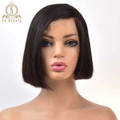 Lace Front Human Hair Short Bob Wigs Bleached Knots Pre Plucked - Bellelooks