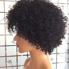 Kinky Curly Short Bob Wig  Lace Front Human Hair Wigs - Bellelooks