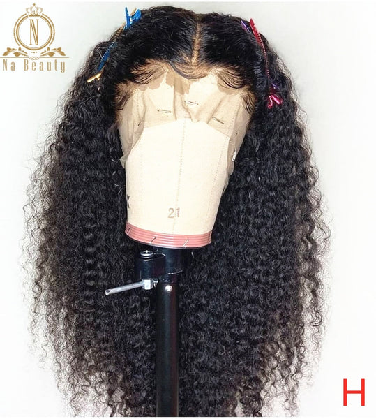 Afro Kinky Curly Lace Front Wigs 13x6 Lace Front Human Hair Wig - Bellelooks