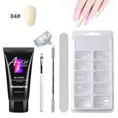 Acrylic Kit Nail Extension Gel Polish Set Pink White Crystal UV LED - Bellelooks