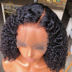 Kinky Curly Transparent Lace Wigs Invisible 360 Lace Frontal Human Hair Wigs - Bellelooks