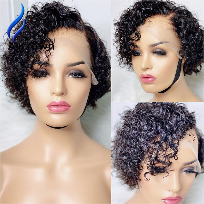 Alicrown Pixie Cut Wigs Short Bob 13*4 Lace Front Human Hair Wigs - Bellelooks