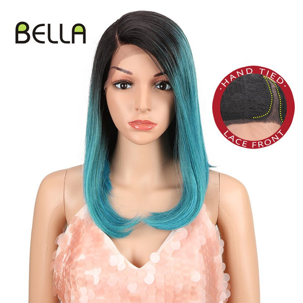 BELLA Synthetic Lace Front Wig 14 inch Short Hair Wig - Bellelooks