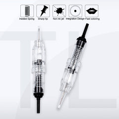 50PCS Safety Cartridge Needle 1RL 0.25/0.30mm Tattoo Permanent Makeup - Bellelooks