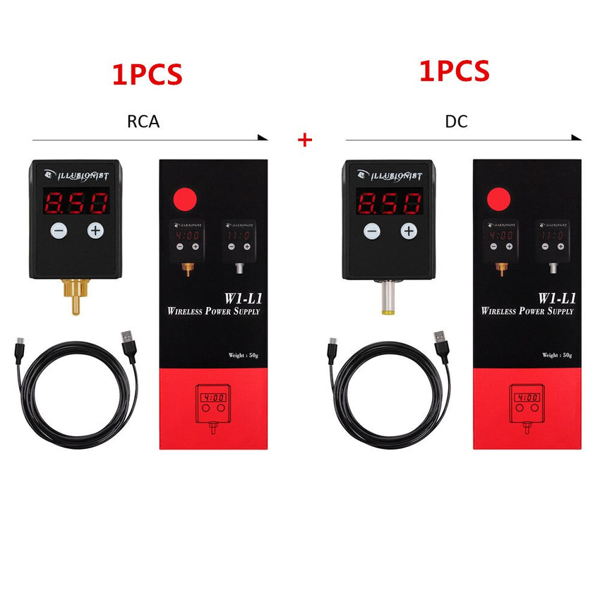 New Wireless Tattoo Power Supply DC/RCA Interface Mini Lithium Battery - Bellelooks