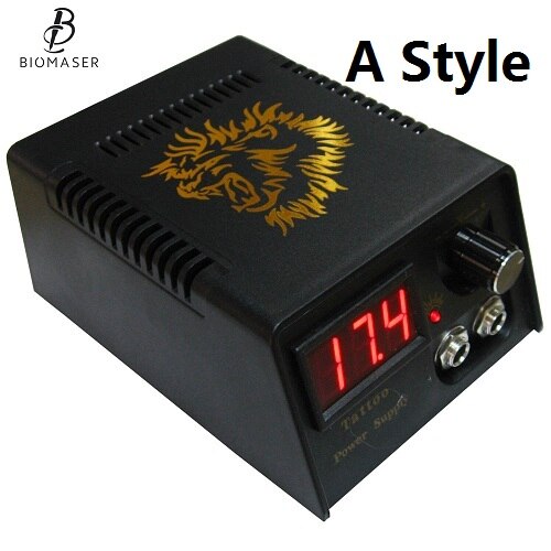 Professional Tattoo Power Supply Black Dual Digital LCD Tattoo Machine Power Supply - Bellelooks