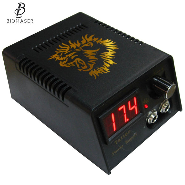 Professional Tattoo Power Supply Black Dual Digital LCD Tattoo Machine Power Supply - Bellelooks