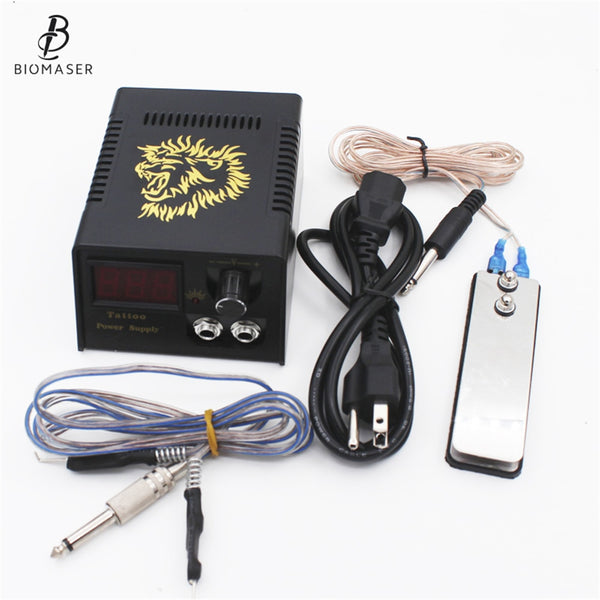 Professional Tattoo Power Supply Kit Digital Black - Bellelooks