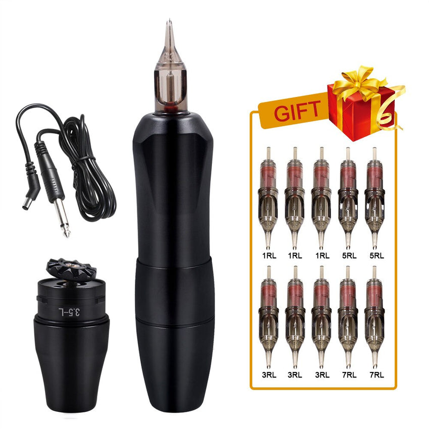 Rotary Tattoo Pen Two head 3.5 liner and 3.0 shader Quite Motor Tattoo Supplies - Bellelooks