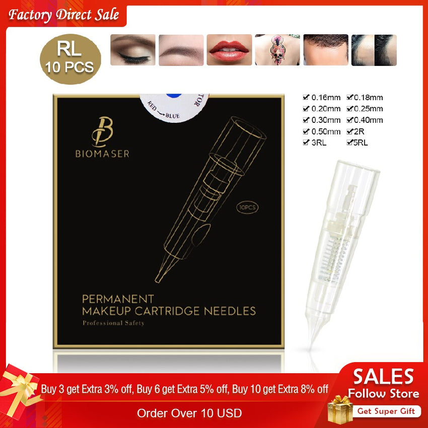 Biomaser Tattoo Needles Permanent Makeup Cartridge Needle - Bellelooks