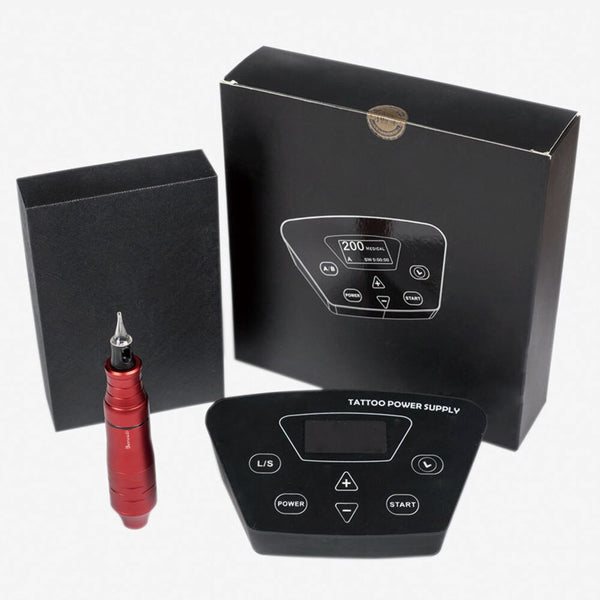 Tattoo Power Supply Set Rotary Tattoo Machine Cartridges Needles Professional Power - Bellelooks