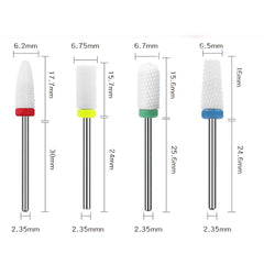 Ceramic Nail Drill Bits for Electric Nail Drill Tools kit 3/32 Shank Machine Calluses Remove Accessory of Manicure Pedicure - Bellelooks