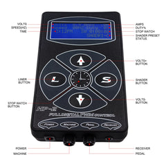 Classical Tattoo Power Supply HP-2 Professional Digital Dual LCD Display - Bellelooks