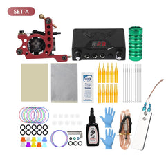 Classic Complete Tattoo Kit Coil Tattoo Machine Set - Bellelooks