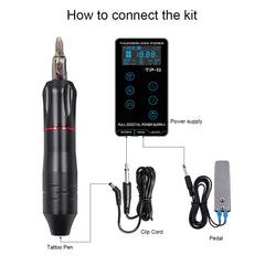 Tattoo Pen Machine Kit  LCD Touch Screen Tattoo Power Supply Tattoo Pen machine Set - Bellelooks