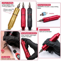 Tattoo Pen  Machine Kit  LCD Touch Screen Tattoo Power Supply Tattoo Pen machine Set - Bellelooks