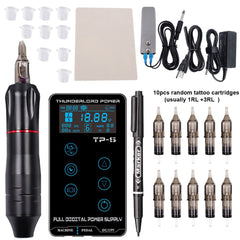 Tattoo Pen  Machine Kit  LCD Touch Screen Tattoo Power Supply Tattoo Pen machine Set - Bellelooks