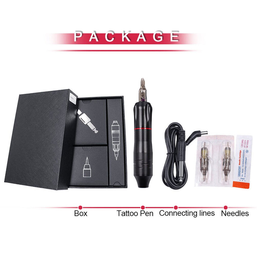 Complete Tattoo Machine Set Professional Rotary Tattoo Pen Kit - Bellelooks