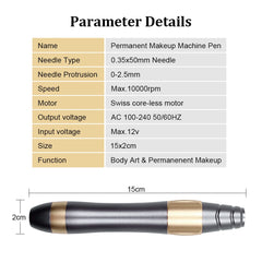 Digital Semi Permanent Makeup Machine Set Professional Rotary Pen PMU Kit - Bellelooks