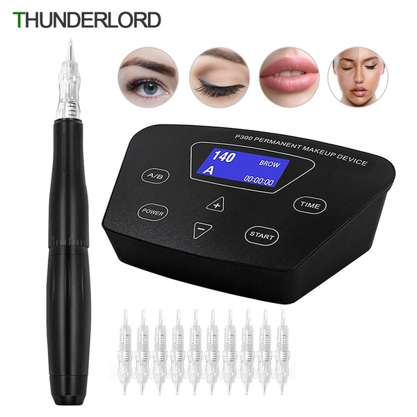 Digital permanent makeup pen machine Eyebrow Tattoo Pen With Needles PMU machine for permanent makeup kit Microblading Supplies - Bellelooks