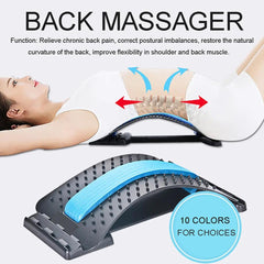 Back Waist Stretch Massager Magic Stretcher Fitness Waist Support Relaxation Spine Pain Relief Random Color