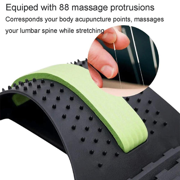 Back Waist Stretch Massager Magic Stretcher Fitness Waist Support Relaxation Spine Pain Relief Random Color