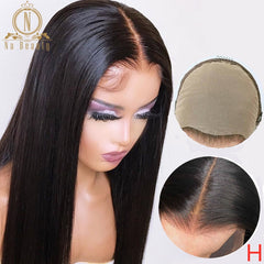 Fake Scalp Wig 13x6 Lace Front Invisible Knot Wig Bleached Knots Pre Plucked Straight Human Hair Lace Wig Remy Nabeauty 150% - Bellelooks