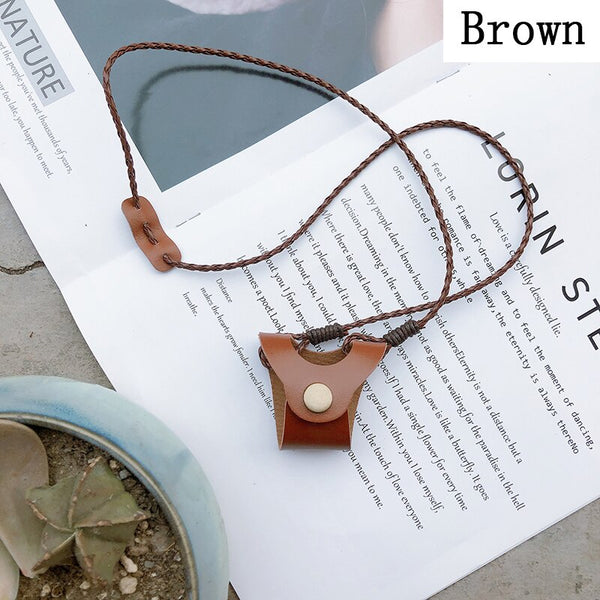 Fashion Portable Leather Sunglasses Holder Neck  Chains Women Men Adjustable Travel Spectacles Lanyards  L3 - Bellelooks