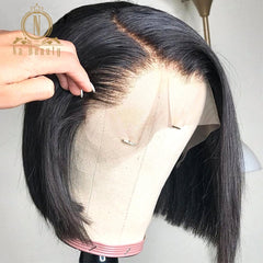 HD Transparent Lace Wigs Short Human Hair Wigs Stright Bob 13x6 Lace Front Wig For Black Women Remy Hair Pre Plucked Nabeauty - Bellelooks