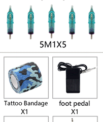 Kit complet de tatouage, mitrailleuse, ensemble d'encre noire, alimentation électrique, poignée antidérapante, ensemble d'outils d'art corporel, ensemble spécial maître 