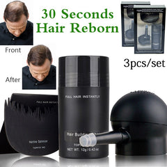 Hair Building Fiber Kit Instant Wig Regrowth Powders set Hair Loss Concealer Refill Hair Fibers Keratin Spray Thickening 9 COLOR - Bellelooks