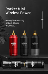 Mini Rocket Tattoo Machine Set Japan Motor Wireless Tattoo Power Supply RCA Interface - Bellelooks