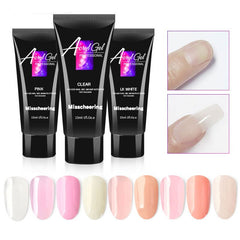 Hot ! 15ml Acrylic Nail Acrylic Gel Pink White UV LED Builder Gel Tips Enhancement Slip Solution Quick Extension Gel Polish Form - Bellelooks