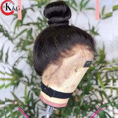 KUNGANG  360 Natural Straight Lace Front Human Hair Wigs With Baby Hair 250 Density  Medium Ratio Non-Remy Wig - Bellelooks